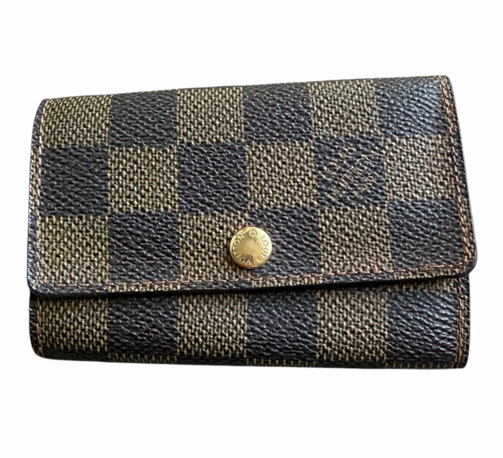 Louis Vuitton Damier Ebene 6 Key Holder Multicles 6 Key Case Wallet Brown Canvas